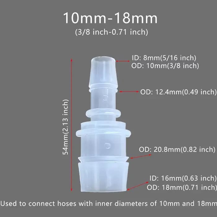 Connecteur de tuyau Flexible en plastique, réducteur de barbe, adaptateur de raccord, Joint d'épissu