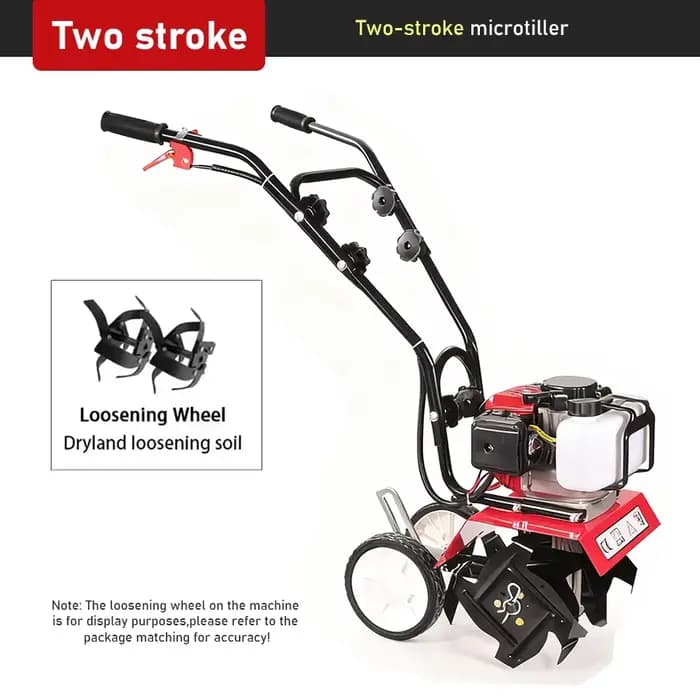 Motoculteur robuste 52CC 1700W 6500-7000 tr/min pour le travail du sol sur de grandes surfaces, mach