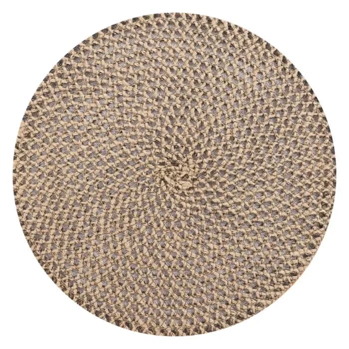 Lot de 4 dessous-de-plat ronds en jute naturelle tressée, antidérapants, résistants à l'usure et iso