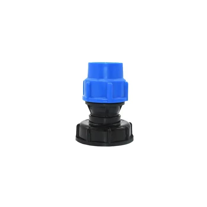 Connecteur de tube en plastique PE S60 à 20/25/32mm, coudé séparateur d'eau à 2 voies, IBC, tuyau pr