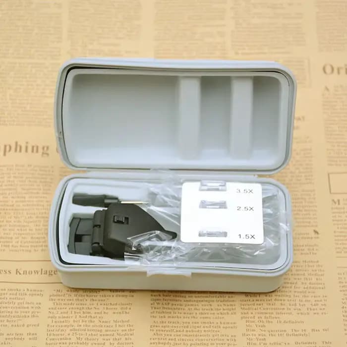 Loupes de lunettes 1.5X 2.5X 3.5X avec éclairage loupe de troisième main Lupas avec Clip pour répare