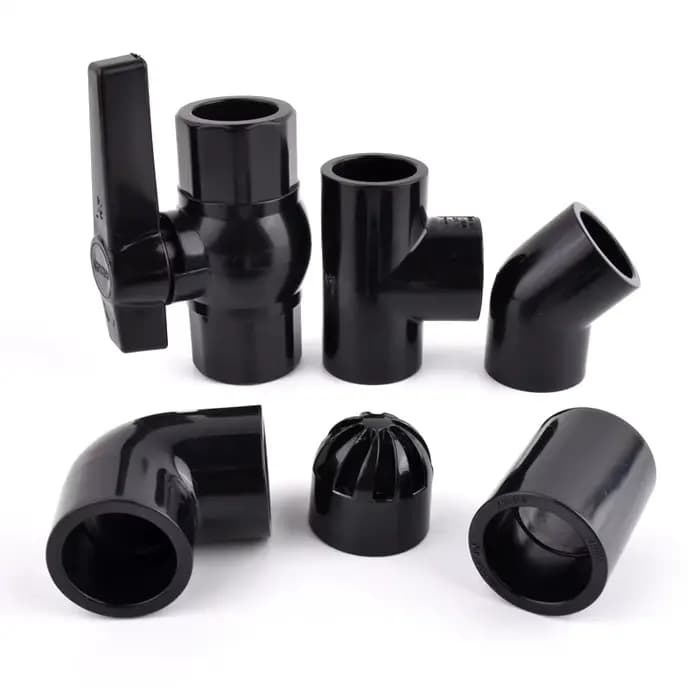 Connecteur de tuyau en PVC noir, 20 ~ 50mm, tuyau UPVC, coude d'eau de jardin, Joint en T, réservoir