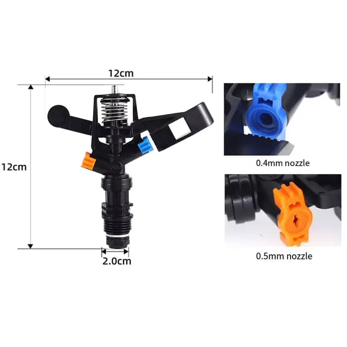 Arroseur à bascule buse de pulvérisation rotative automatique arroseur de jardin 360 degrés Agricult