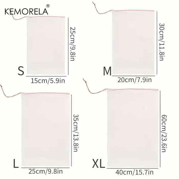 KEMORELA 50pcs Sacs de protection des fruits en maille blanche Housses non tissées durables en PP/TP