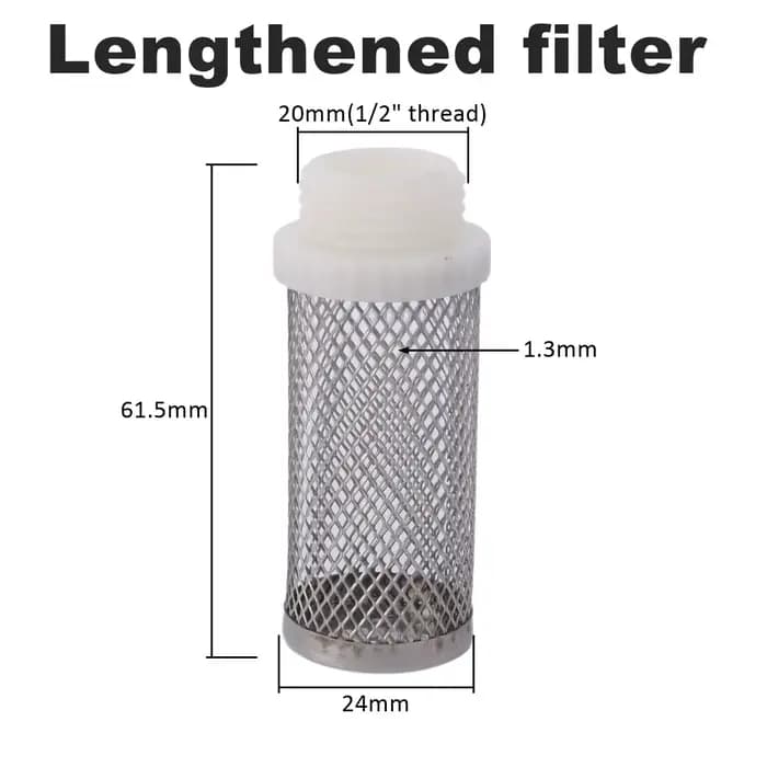 6-19mm Lengthened Stainless Steel Mesh Filter Garden Irrigation Pump Protection Hose Filter Water Cl
