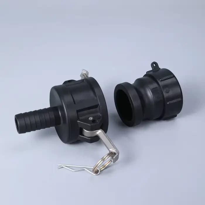 Caméra et rainure en polypropylène IBC A200 épais, adaptateur mâle 2 "x NPT femelle, 1 pièce