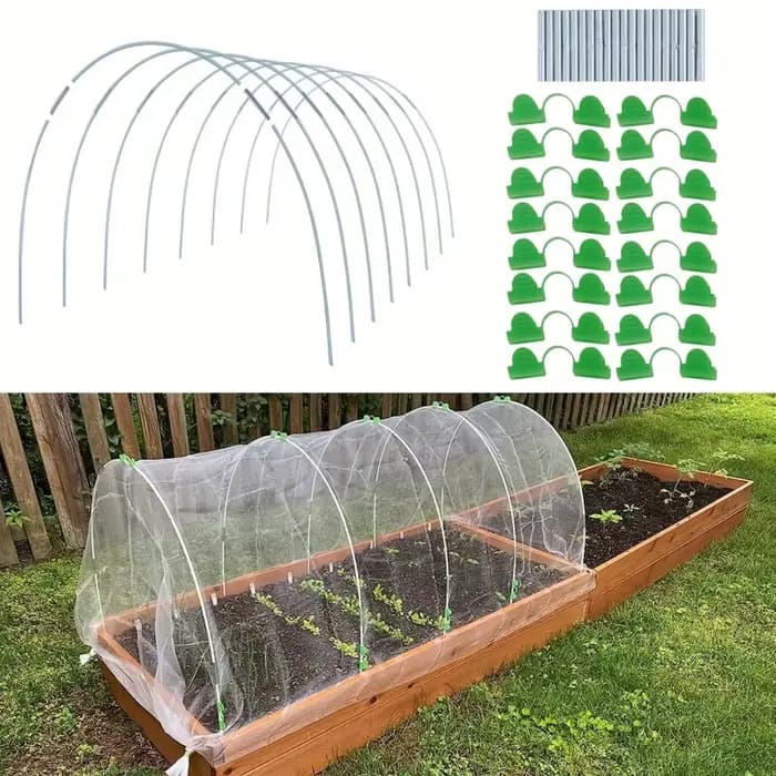 Cerceaux de jardin pour bricolage, tunnel de croissance, cadre de support en fibre violette, cerceau