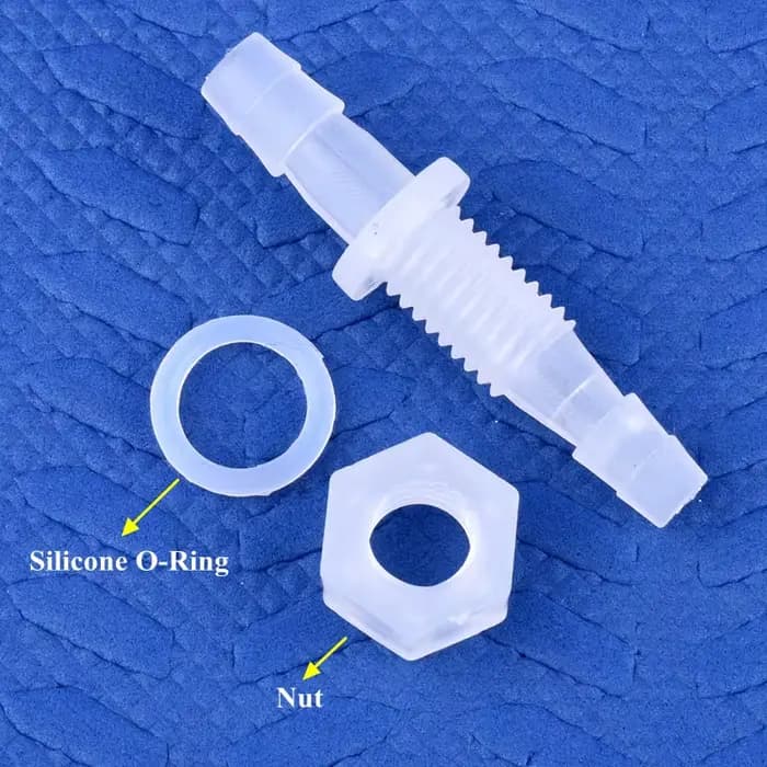 Connecteur Direct pagode en PP M6 ~ M10 à 3 ~ 8mm, Joint torique en Silicone, 5 à 200 pièces