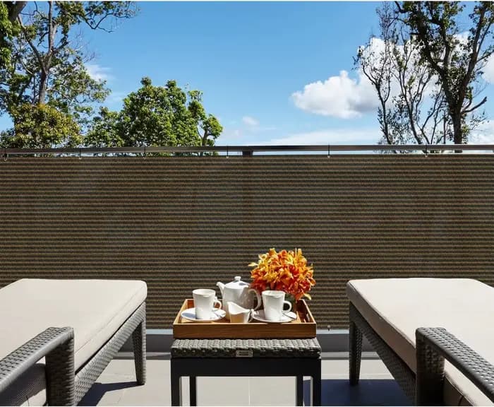 Filet d'ombrage en maille marron pour clôture de Patio Screen-160GSM, tissu en maille pour pare-bris