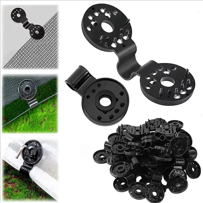 20/50 pièces Pinces en plastique robustes à verrouillage pour fixation de toile d'ombrage de serre, 