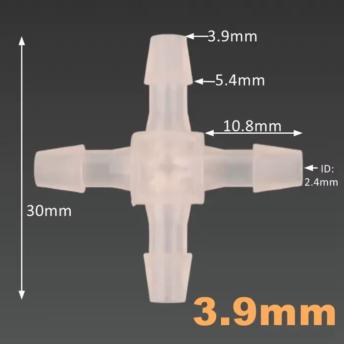 Connecteur transversal en plastique 200 ~ 2.4mm, 5 ~ 12.7 pièces, 2 4 6 8 10 12mm, Irrigation de jar
