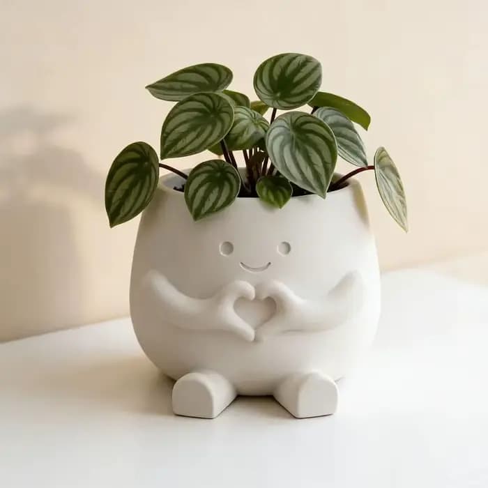Pot de fleurs en résine en forme de tête de fleur mignon, pour intérieur et extérieur, design unique