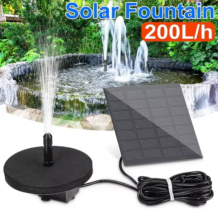 Pompe de fontaine solaire avec kit de panneau solaire, 6 buses, 62, 1.5W, bain d'oiseaux, sécuritair
