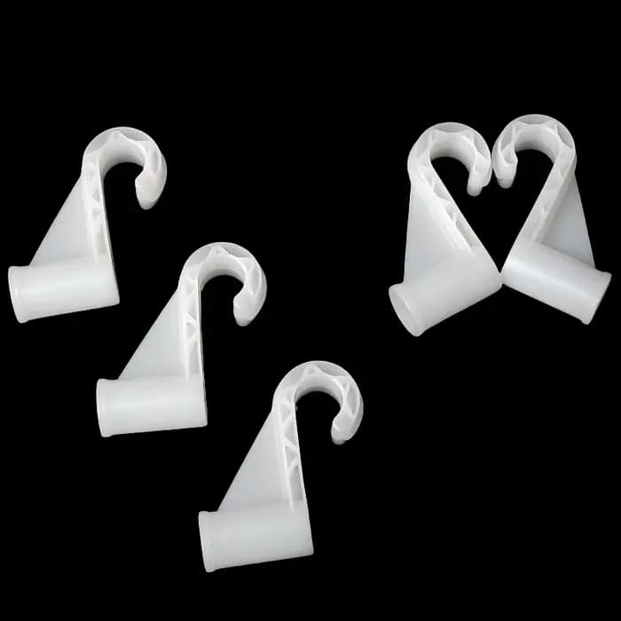 Crochet épais en plastique I.D 12 ~ 25mm, accessoires de garde-robe, fournitures de fête, tissu Simp