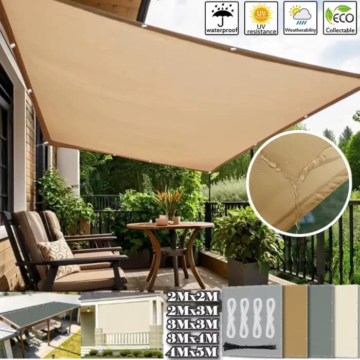 Toile d'ombrage avec œillets pour pergola, bâche en maille, écran solaire pour patio, jardin extérie
