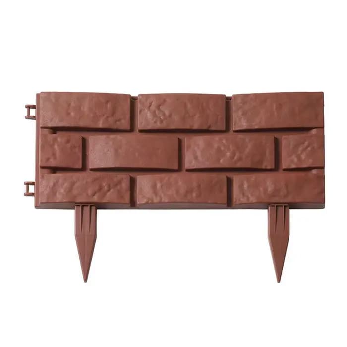 Bordure de bordure de jardin décorative bricolage, fleur enge, bordure de lit, imbriqué, effet briqu