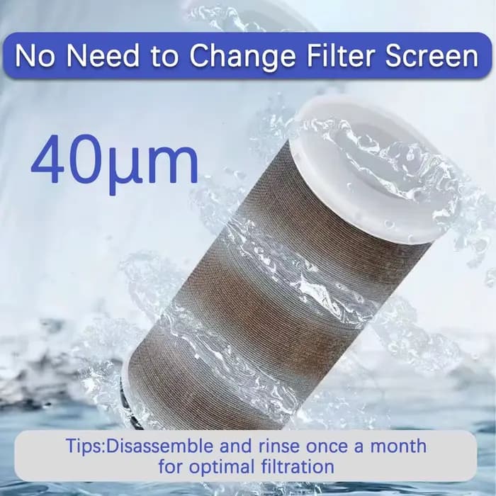 Pré-filtre 6-19mm 1/2 "40μm avec pagode, adaptateur de tuyau barbelé en laiton, coupleur, filtre à J