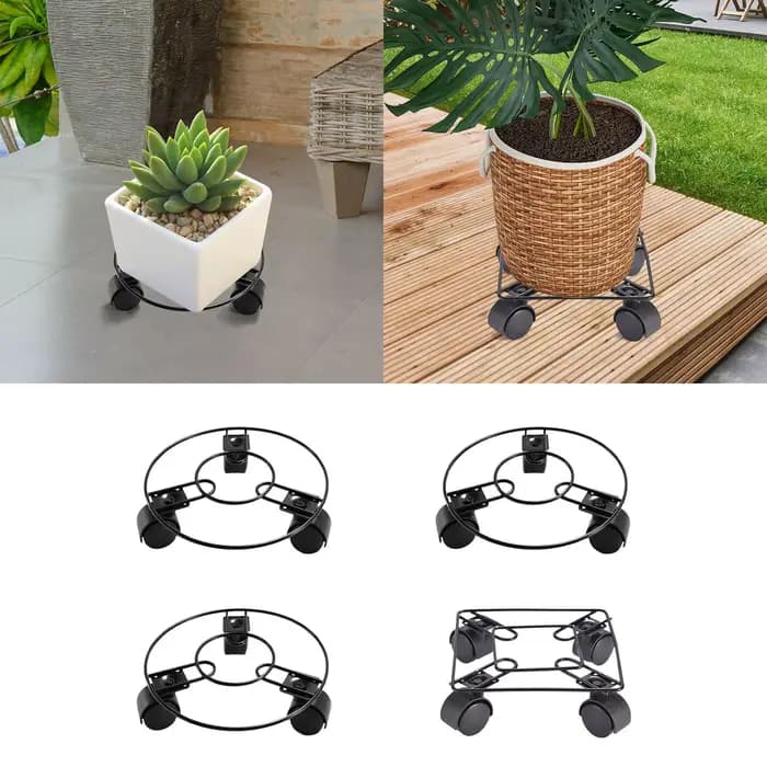 Soucoupe à plantes support pour plantes roulant avec 3 roues plateau pour plantes rouleau accessoire