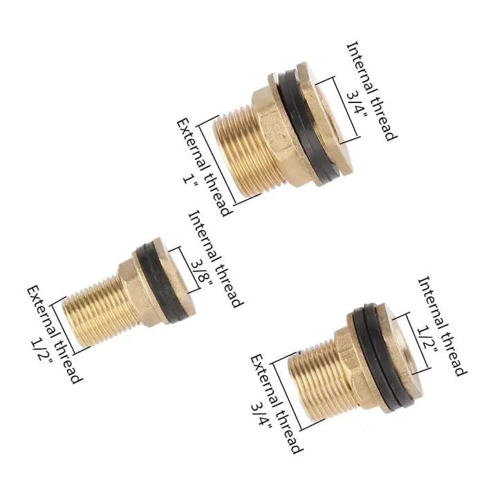 Irrigation de jardin 3/8" 1/2" 3/4" 1" Interne & ​ Adaptateur de filetage externe, réservoir d'eau e