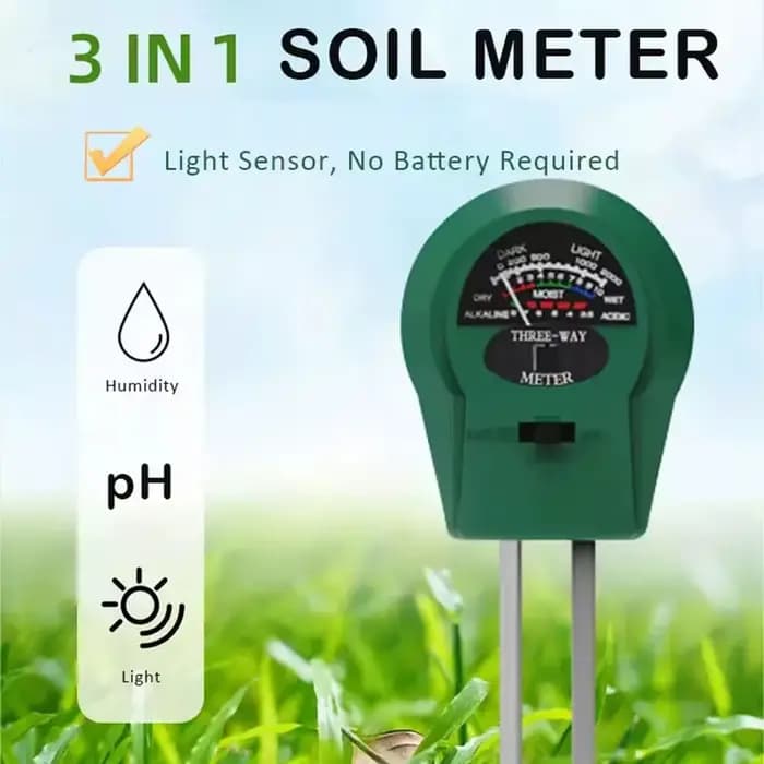 Nouveau pH-mètre de sol 3 en 1/4 en 1, testeur d'humidité et d'acidité de la lumière, testeur d'humi