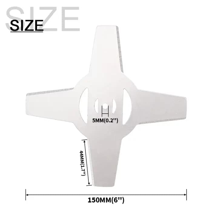 Lame de Tondeuse à Gazon à 4 Dents de 150mm, Scie de Coupe, Accessoires pour Outils Électriques de J