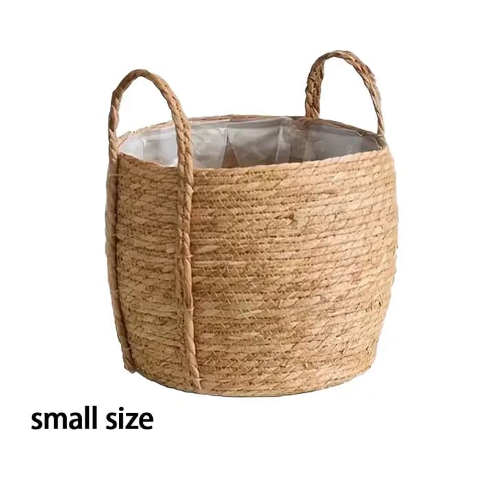 Pot de fleurs tissé en rotin fait à la main, panier de rangement tissé en paille, porte-plante, Pot 