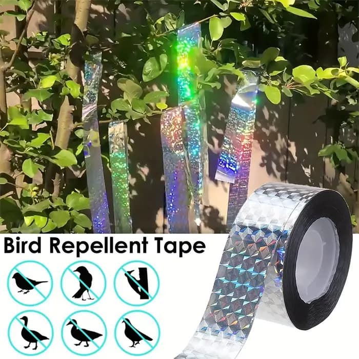 2.4CM de large 50M de Long Flash réfléchissant peur des oiseaux répulsif sonore répulsif pour pigeon
