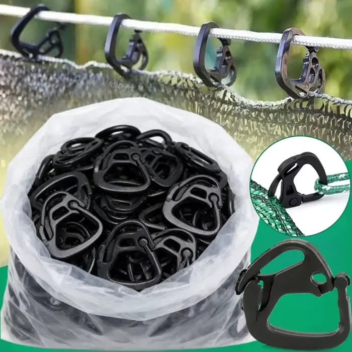 Clips de fixation en plastique pour toile d'ombrage, crochets de suspension, pinces à boucle pour fi