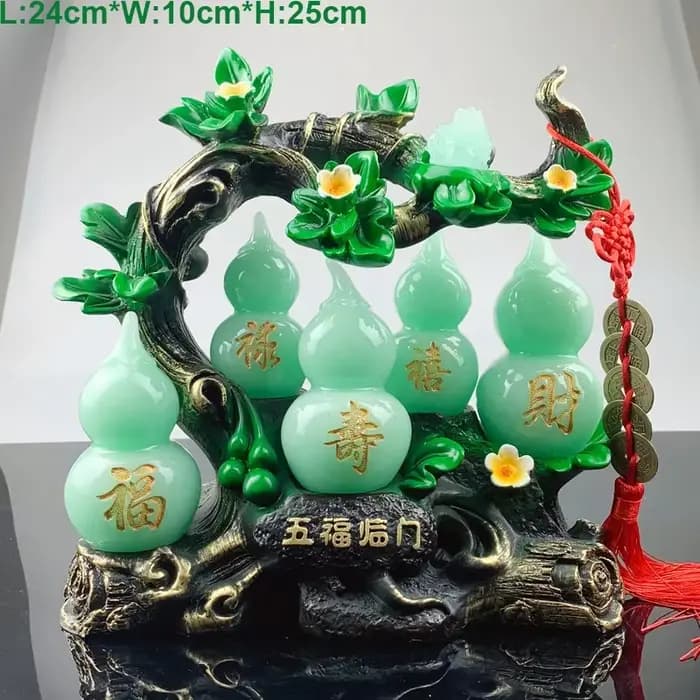 Ornements de gourde chinois créatifs, Feng Shui, ameublement de bureau à domicile, cadeaux d'anniver