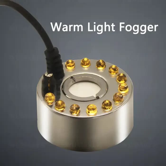 Générateur de Brouillard Ultrasonique 24V, Atomiseur Nébuliseur, Brumisateur, Lumière Chaude, Décora