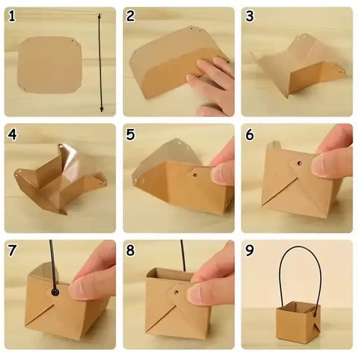 Boîte à plantes succulentes en pot en papier Kraft, 5 à 20 pièces, boîte en papier portable, décorat