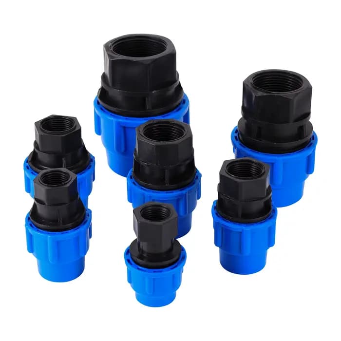 Adaptateur de tube à connecteur rapide épais en plastique PP, filetage femelle 1/2 "3/4" 1 "1.2" 1.5