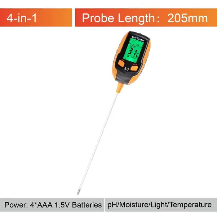 Testeur de Sol 4 en 1 5 en 1 6 en 1 pH Humidité Température Lumière Compteur Numérique Outil Jardina