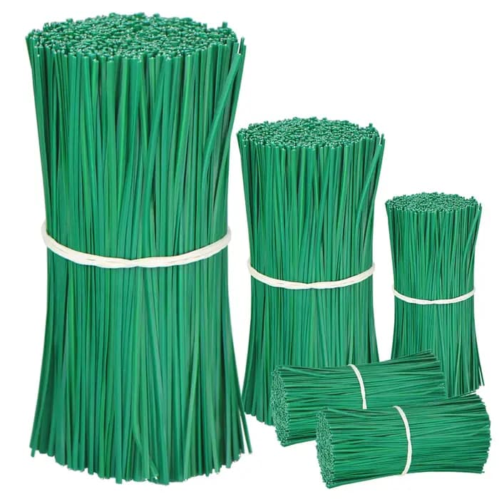 100 pièces 10 couleurs attaches de câble de jardin attache de fil de fer Oblate réutilisable pour fl