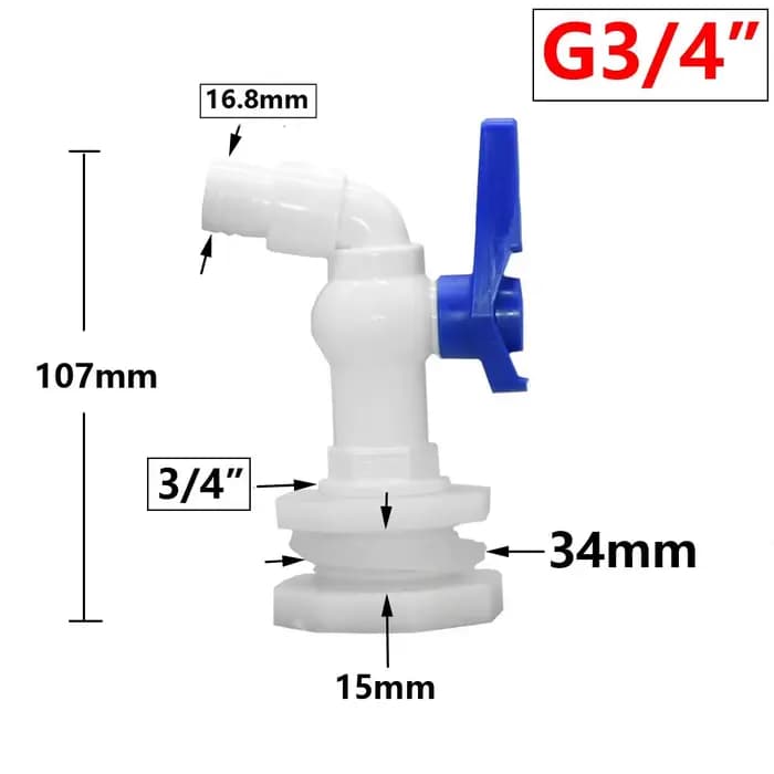 Valve d'adaptateur de robinet IBC precious, S60X6, rugueux, Carimplanté, jardin, à dégagement rapide