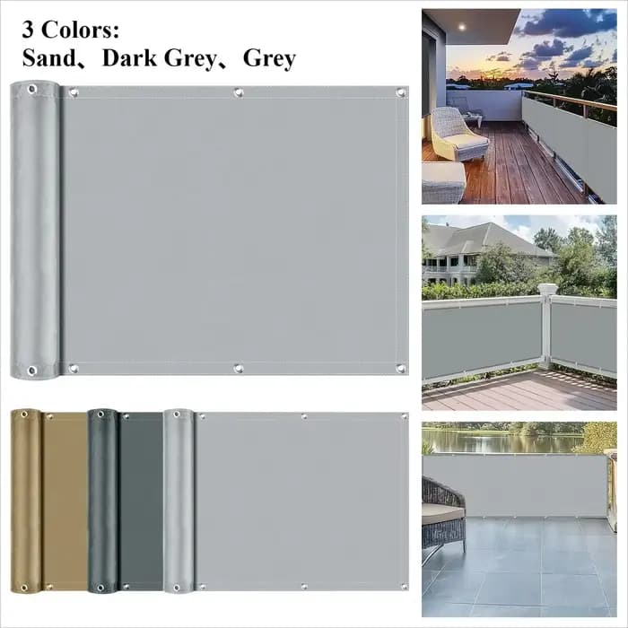 Couverture de clôture d'écran de confidentialité de balcon, Protection UV, pare-brise étanche résist