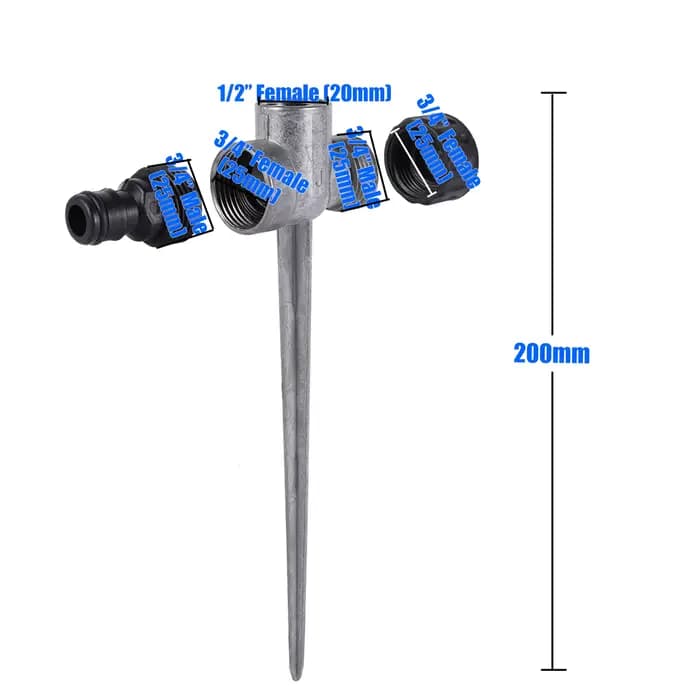 Arroseur à bascule rotatif à filetage mâle 1/2 ", arroseur à Impact réglable, buse d'arrosage pour p