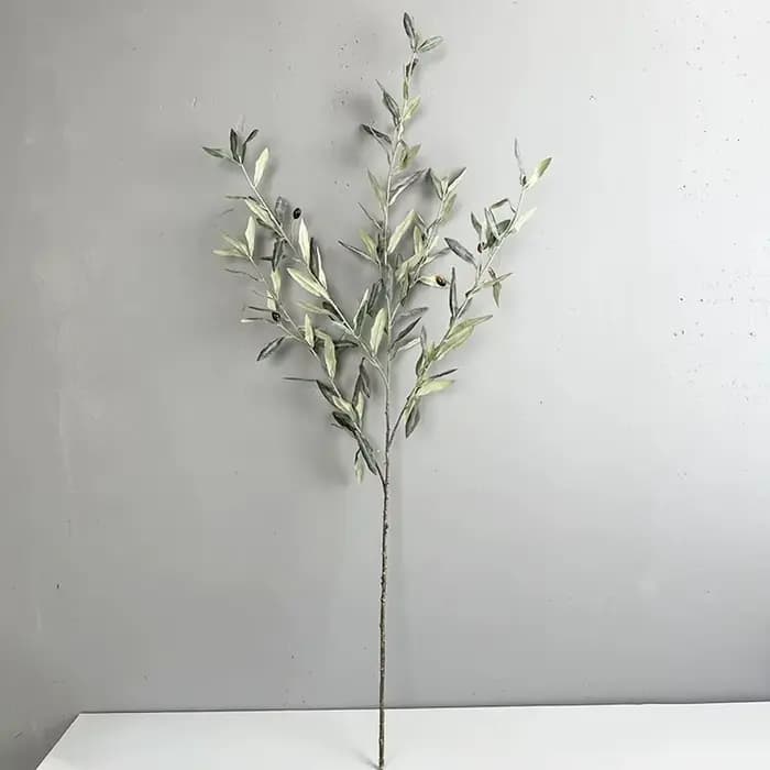 Branche d'olivier artificielle en plastique avec fruits, artisanat fait main, branche de fruit d'oli