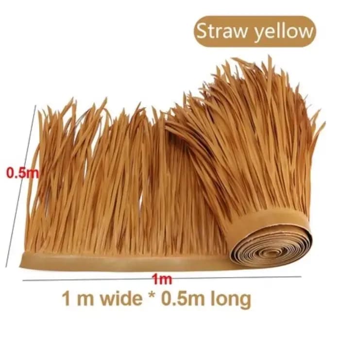 Toiture en chaume artificiel simulé pour jardin, décoration de toit en paille artificielle pour pati