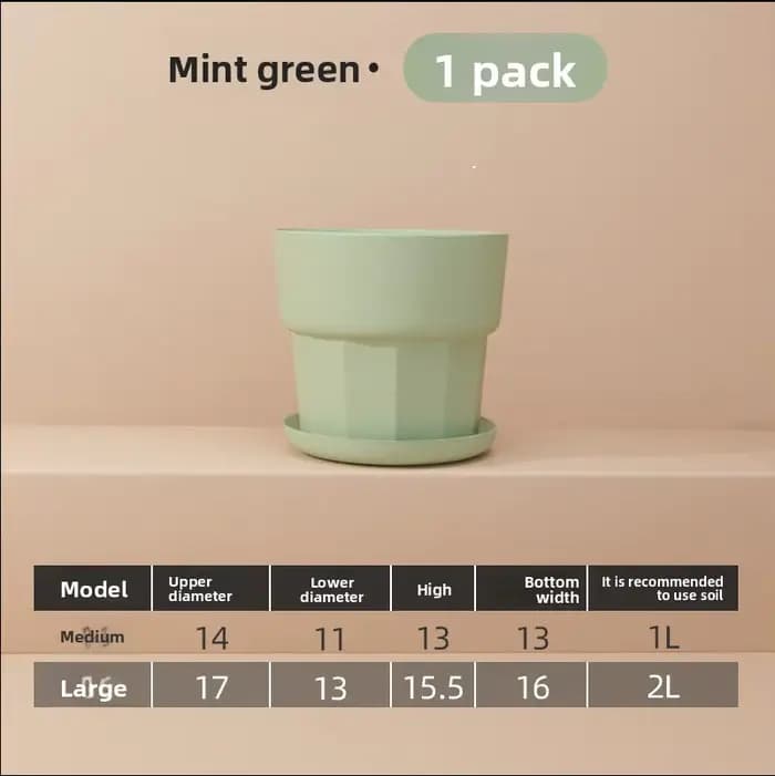 Pot de fleurs en résine plastique épaissie incassable, style nordique, pour plantes vertes, radis, s