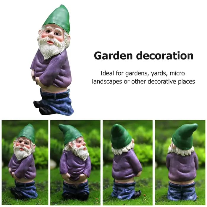 Statue de gnome ivre en résine l'inventaire, décoration de paysage de mousse naine, ornements de jar