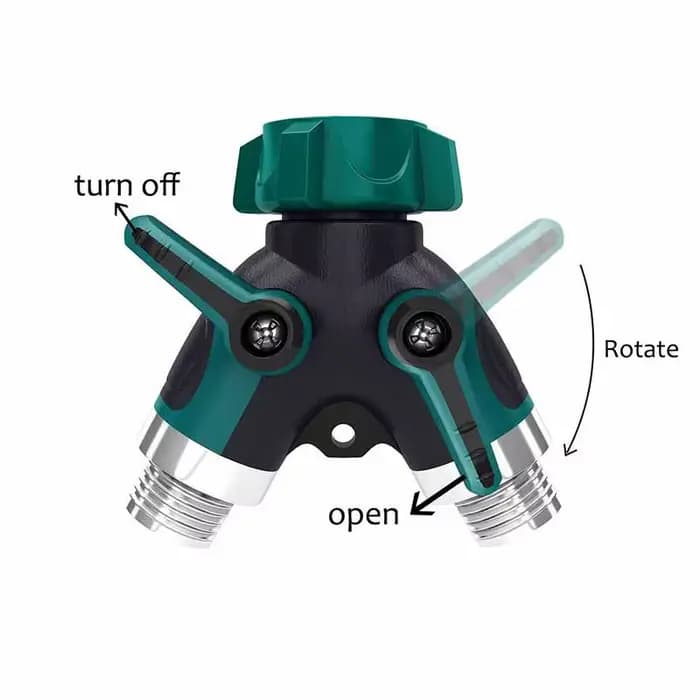 Mathiateur de tuyau d'arrosage de type Y, robinet de jardin, distributeur de connecteur, 2 voies, 3/