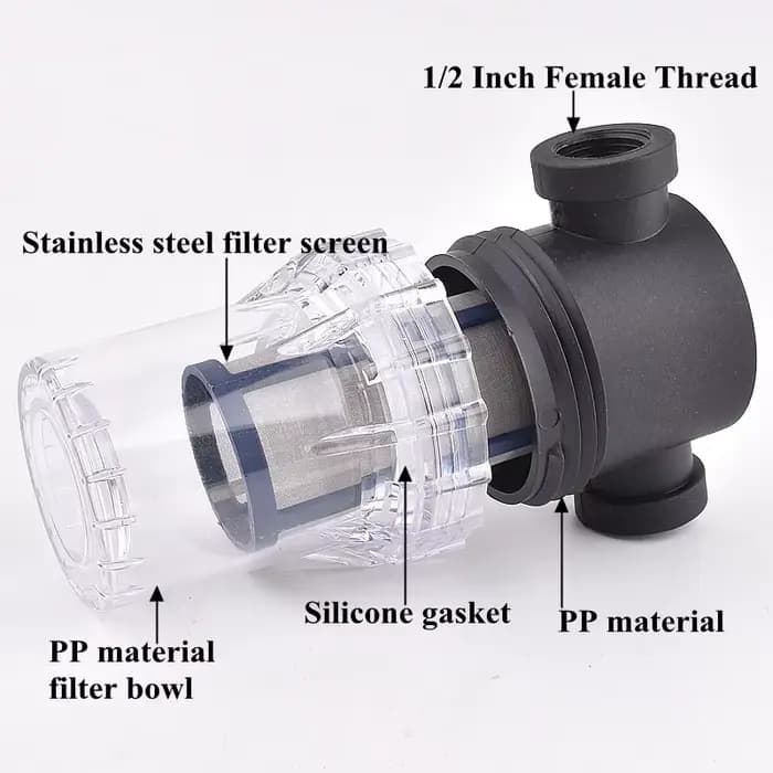 1/2 Inch Garden Watering Filter Agricultural Irrigation Impurity Prefilter Aquarium Tank Water Pump 