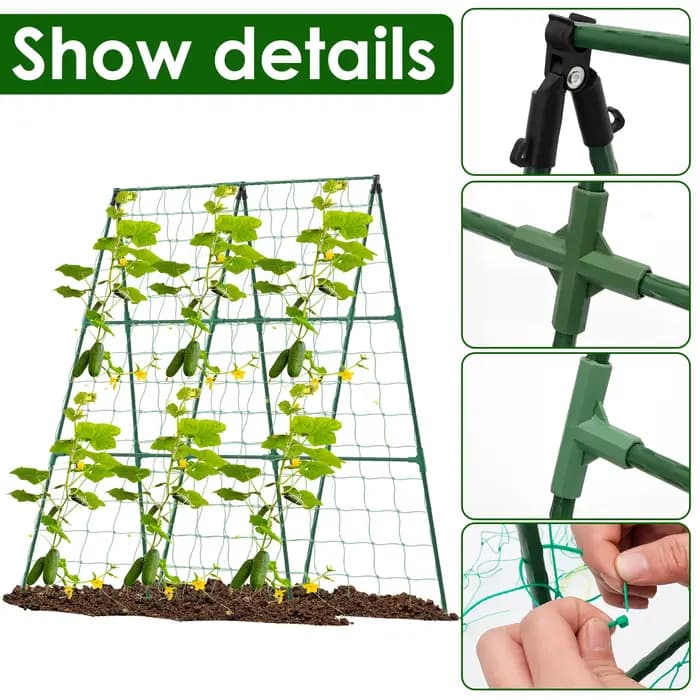 Treillis de concombre, cadre A pour légumes de jardin, Support détachable, cadre d'escalade pour pla