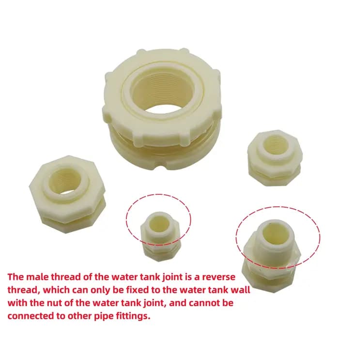 Connecteur de tour d'eau en plastique ABS à filetage mâle, 1/2 ", 3/4", 1/2 ", 1", 3/4 ", 1.2", 2 "f