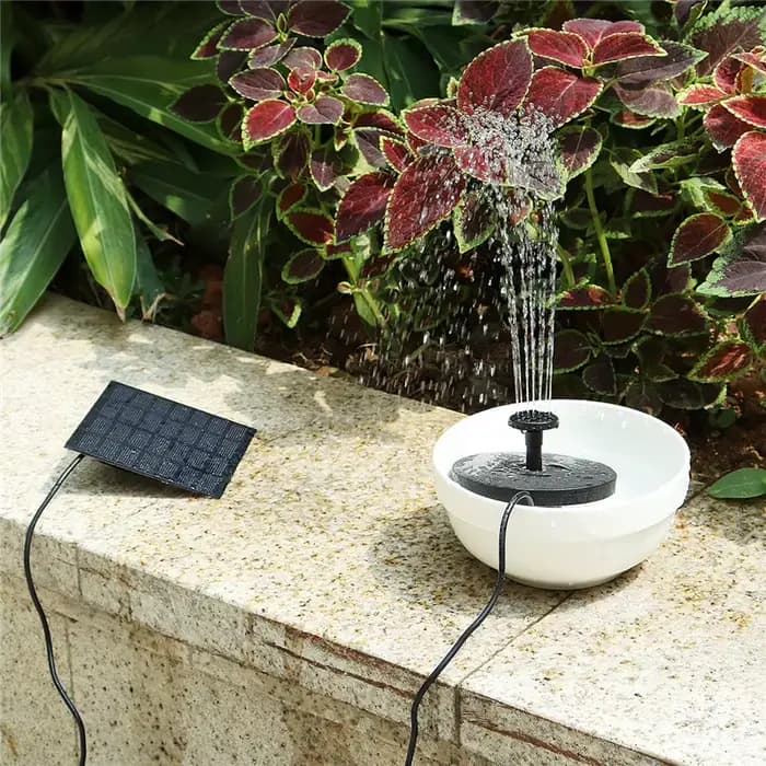 Pompe de fontaine solaire avec kit de panneau solaire, 6 buses, 62, 1.5W, bain d'oiseaux, sécuritair