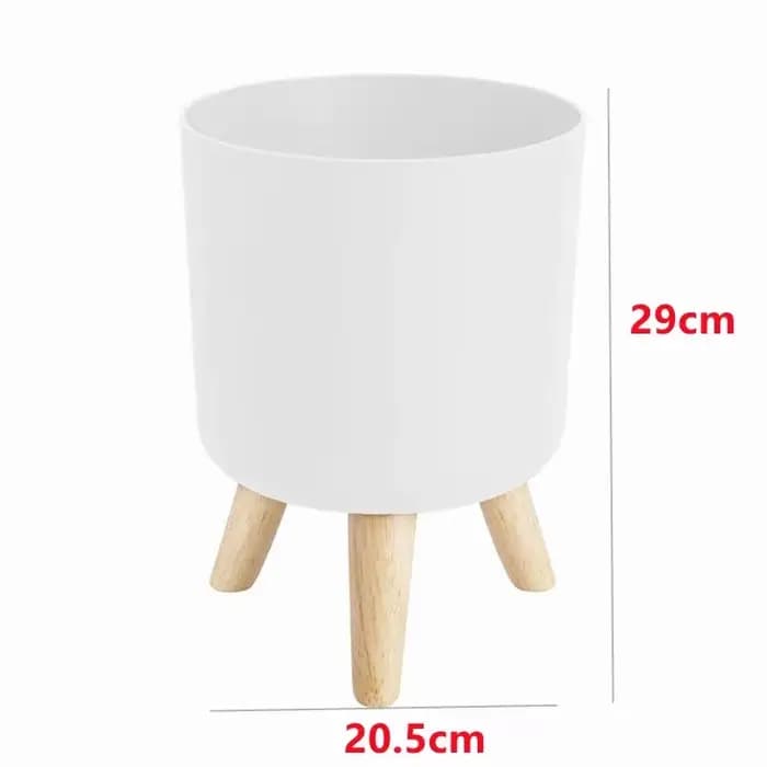Pot de fleur avec support en bois, présentoir pour plantes, jardinière pour bureau intérieur, décora