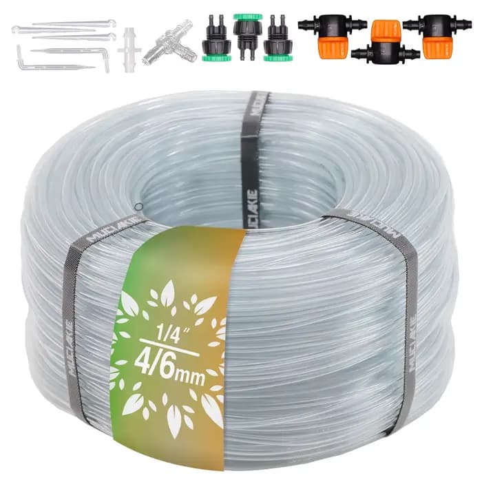 1-100M 1/4 ''Clair PVC Micro Jardin Irrigation Tuyau Souple 4/6MM Tube En Plastique Transparent Pomp