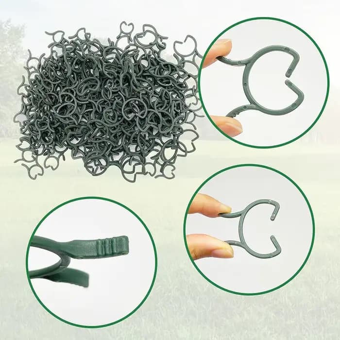 Clips de cerclage de vigne de jardin en plastique, anneau de boucle groupé pour plantes, crochet de 