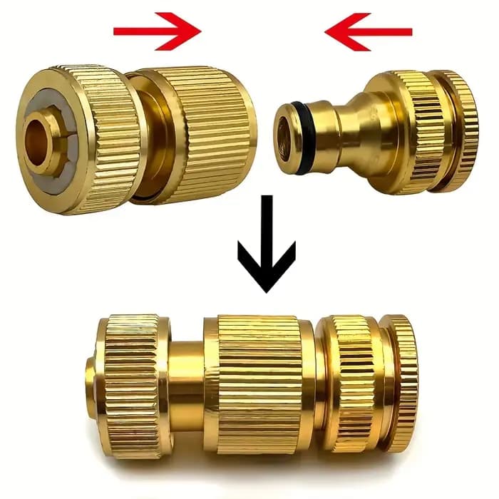 Jeu de connecteurs de tuyau en aluminium Standard ue, raccord de robinet 1/2 ''et 3/4'' + 1/2''(13-1